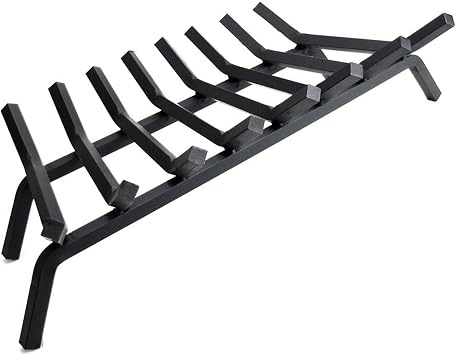 33 inch 8 Bar Fire Grates, Heavy Duty Solid Steel Indoor Chimney Hearth Outdoor Fire Place Kindling Tool Pit Wrought Iron Wood Stove Firewood Burning Rack