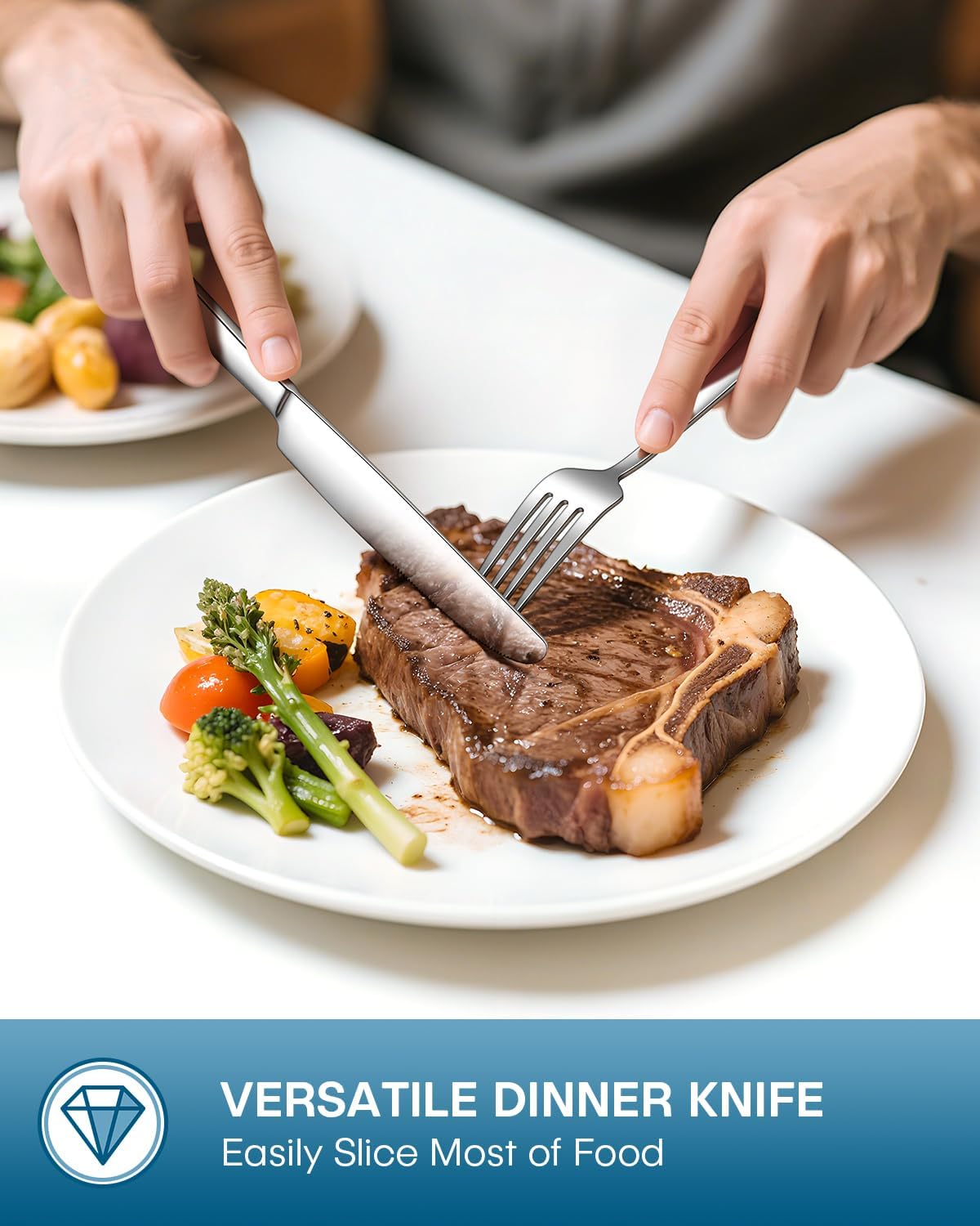 Stapava 20 Piece Silverware Set, Food-Grade Stainless Steel Flatware Sets for 4 Mirror Polished Cutlery Utensil Sets Include Dinner Knives Spoons and Forks Set Dishwasher Safe for Home Restaurant - Image 3