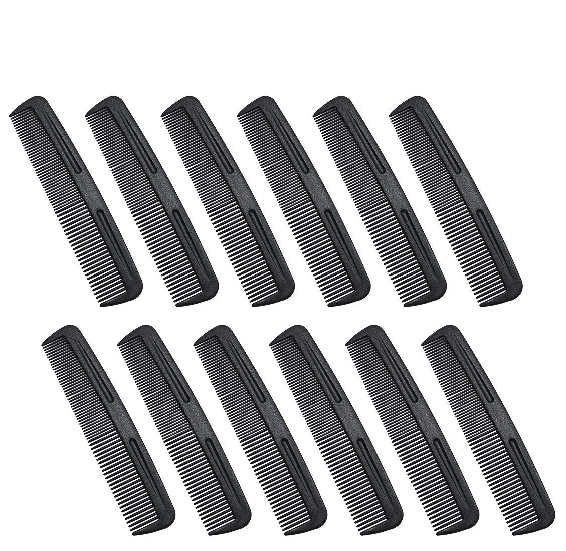 Shapenty 4.7 Inch/12cm Classic Black Plastic Hair Comb Small Pocket Men’s Beard