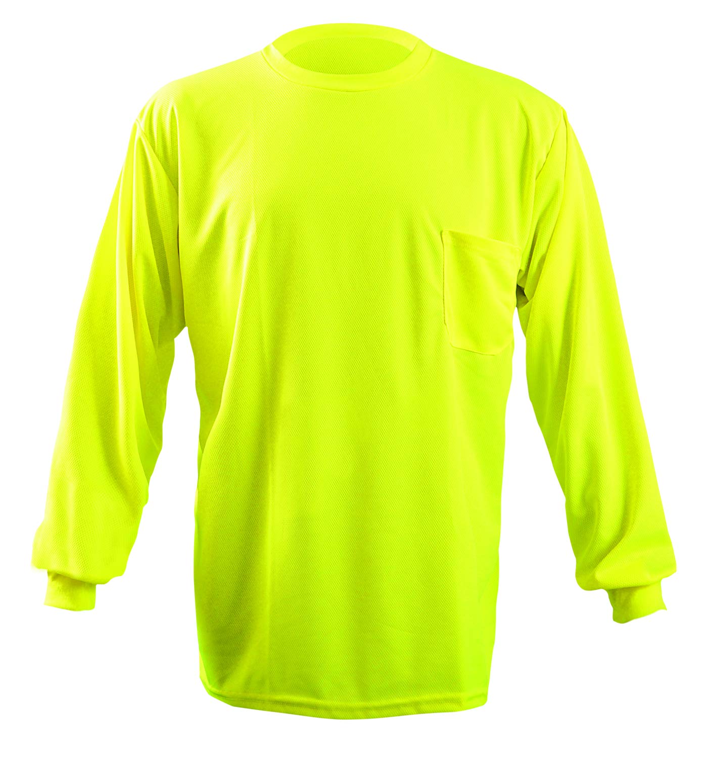 OccuNomix mens - 3.8 Oz Short Sleeve Wicking Birdseye T Shirt w/Pocket, Yellow (High Visibility), 5X-Large US