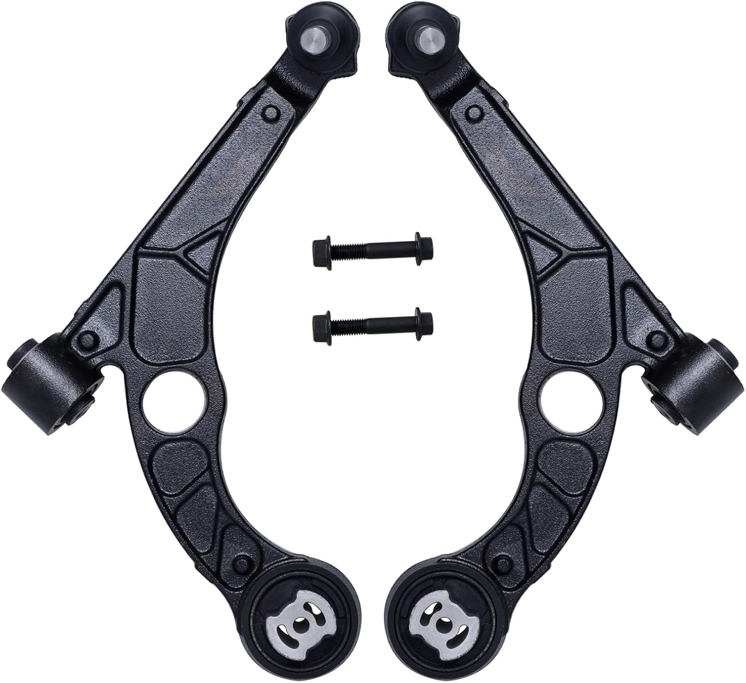 2Pc Suspension Front Lower Control Arm and Ball Joint Assembly Fit For 2015-2017 Ch-rysler 200 w/17in Wheels /2013-2016 Do-dge Dart (# CMS251201 CMS251202 K622964 K622965 4877849AA 4877848AA)