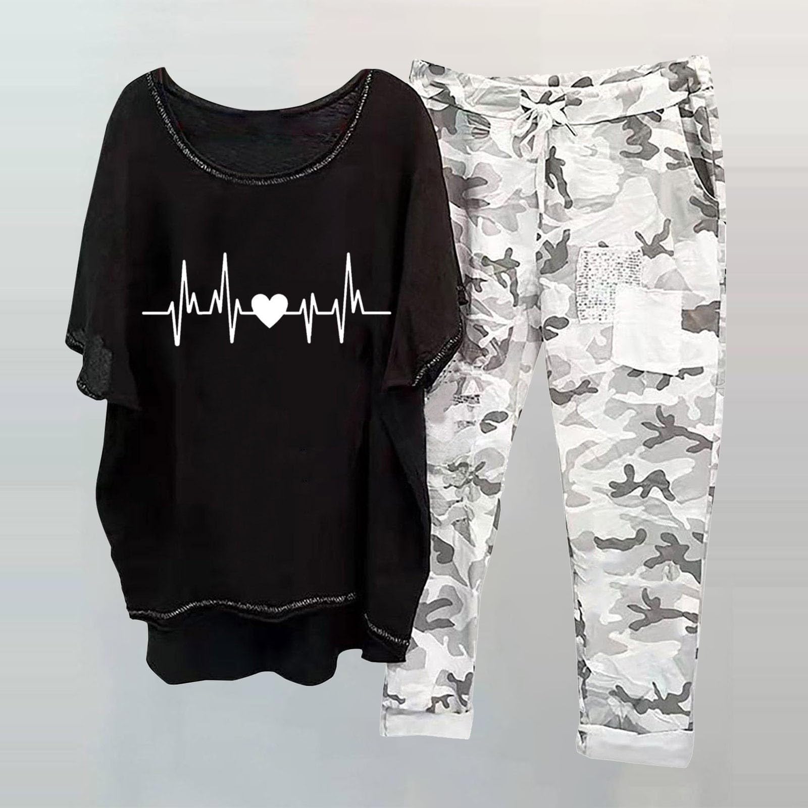 Conjunto de dos piezas para mujer, conjunto de ropa de verano, tops y