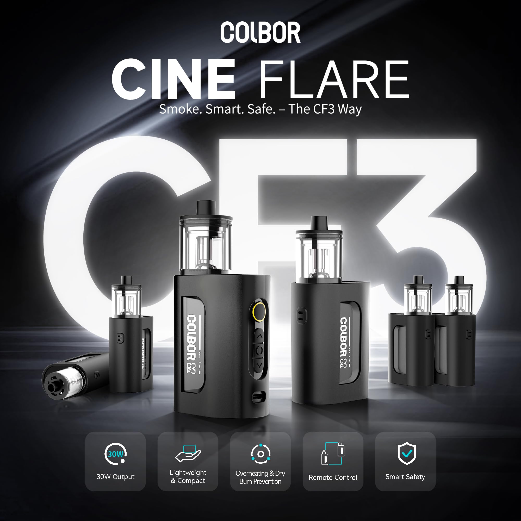COLBOR CF3 Nebelmaschine Fog Machine für Fotografie, Nebelgerät für Bühnen und Streaming Szeneneffekte