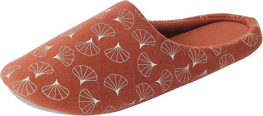 LMOY Womens Slipper House Slippers For Women Comfy Soft Memory Foam Slippers Shoes For Women With Bow Brown Tan Rusty Red