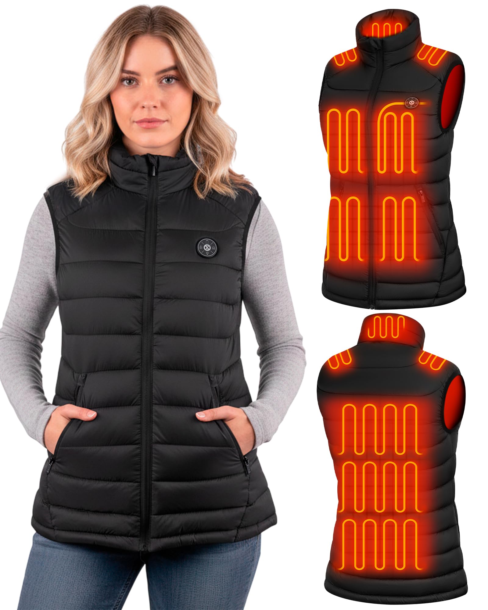 Heated Vest Jacket for Women with Battery Pack Included 16000mAh for Outdoor Hunting Camping