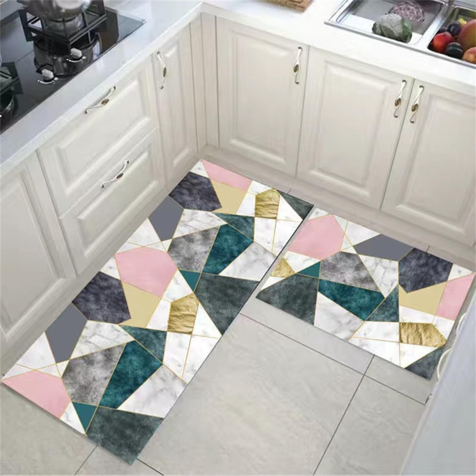 Tapis de cuisine long 40x160cm lavable et super absorbant pour le sol