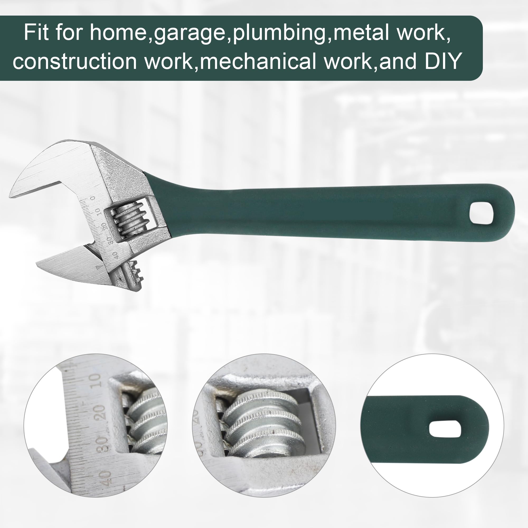DUOJI Ergonomic Design Adjustable Wrench Large Opening Multi-Function Universal Spanner Multi Tool Extra Wide Jaw Bathroom Wrench Tubing Hand Tool I5174051068