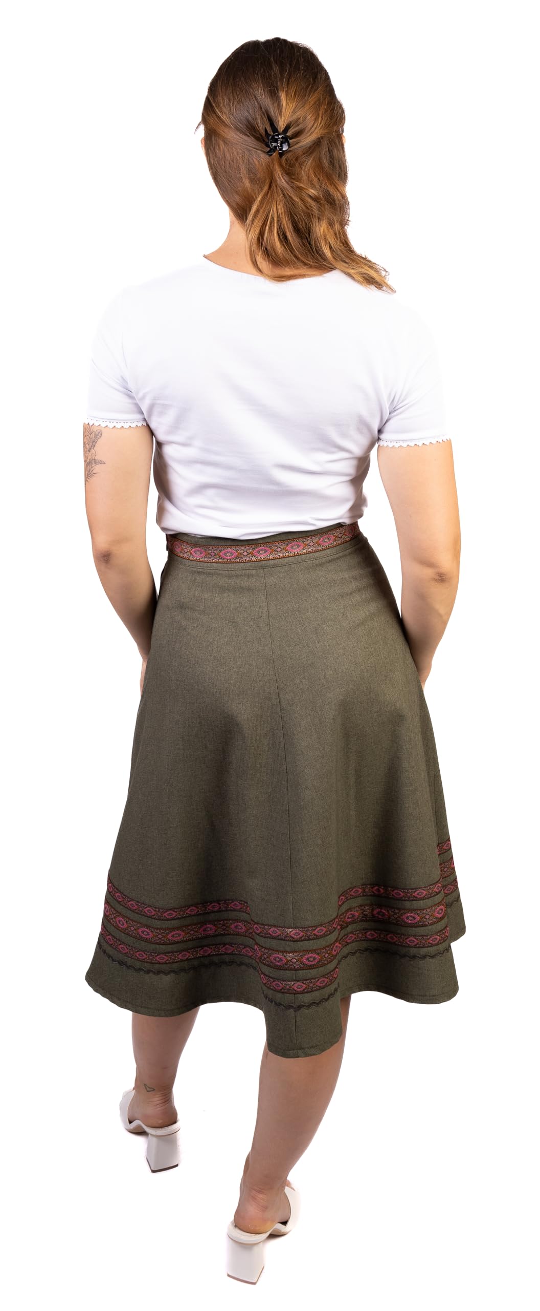 Trachtl - Anna-Marie Trachtenrock mit Eingrifftaschen Dirndl Oktoberfest Faltenrock Röcke in 6 Farben gr. 34-44
