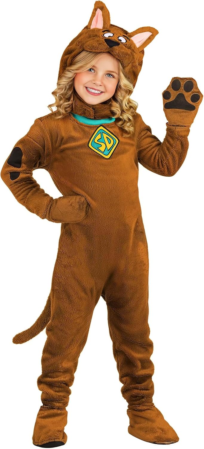 Toddler Scooby Doo Costume, Scooby-Doo Character Jumpsuit, Dog Outfit for Halloween & Movie TV Cosplay
