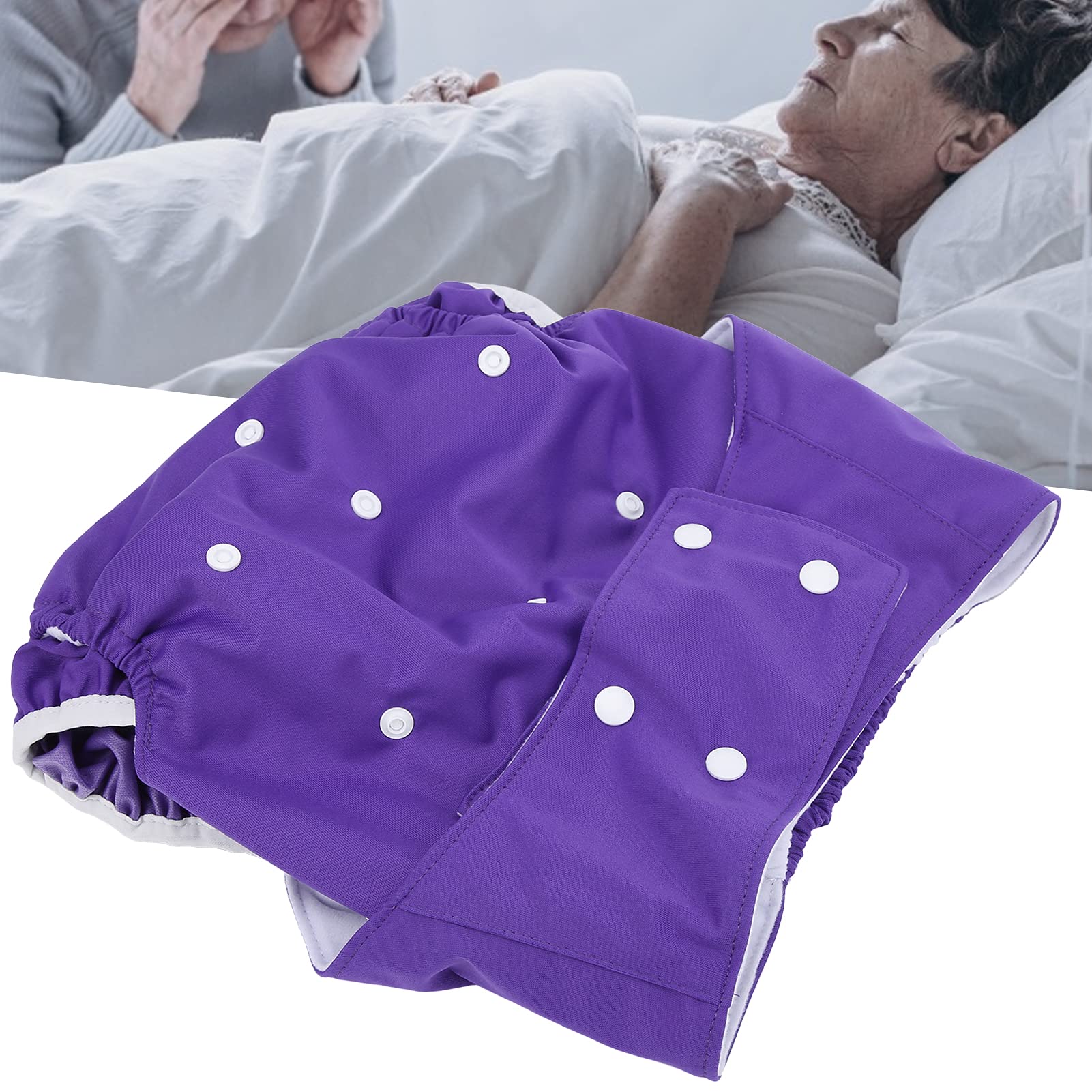 Pañales de Tela para Adultos, Pañales de Tela Antifugas, Pañales de Bolsillo Reutilizables, Pañales Reutilizables Ajustables para Personas Mayores con Incontinencia Discapacitada