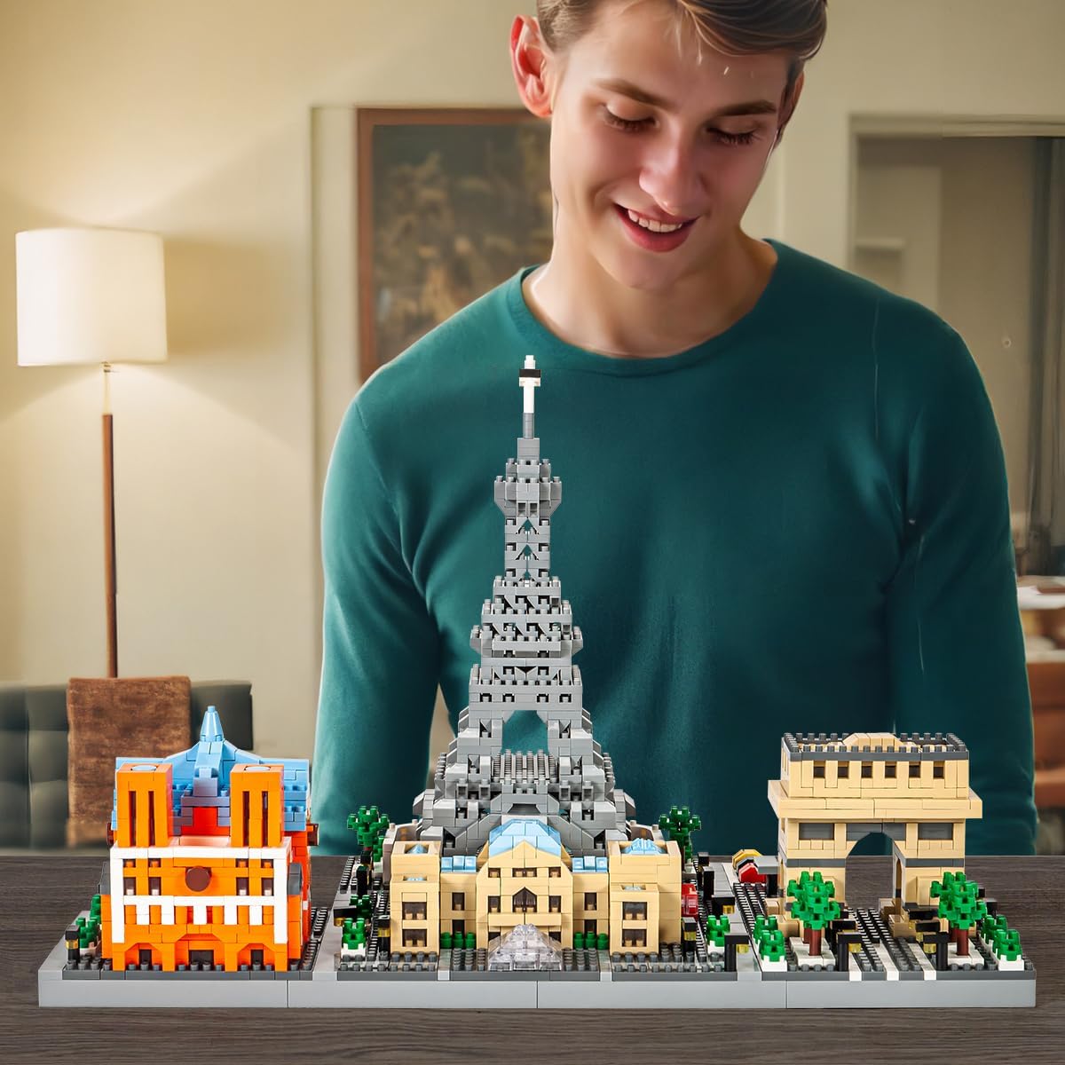 DAHONPA Paris Skyline Architecture Micro Mini Building Blocks Set(2462 Pieces), Gift for Kids and Adults