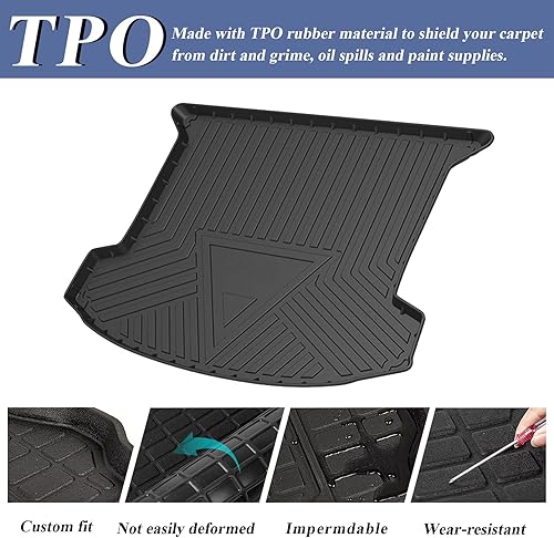 Miniatura 4 de PSLER Alfombrillas de carga personalizadas para Cadillac XT5 2017 2018 2019 2020 2021 2022 2023 2024 para maletero GLE para todo tipo de clima,