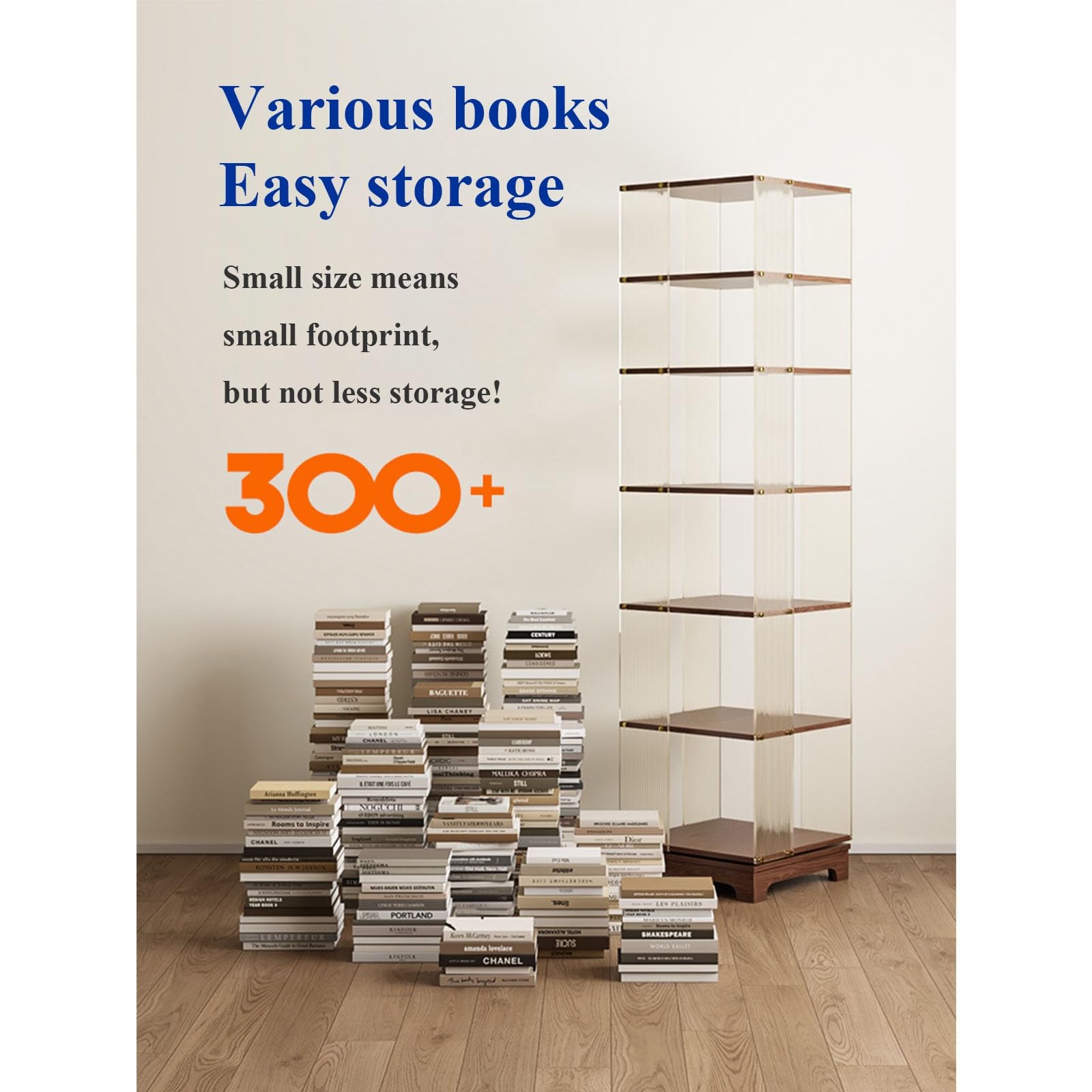 Amazon｜回転式本棚 5段 6段 飾り棚 絵本棚 360°回転本棚 コミック収納