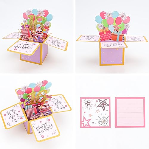 Vista 89 de CIEHER Tarjeta desplegable de cumpleaños número 17 para niñas, tarjeta de felicitación 3D de feliz cumpleaños de 17 años, regalos únicos