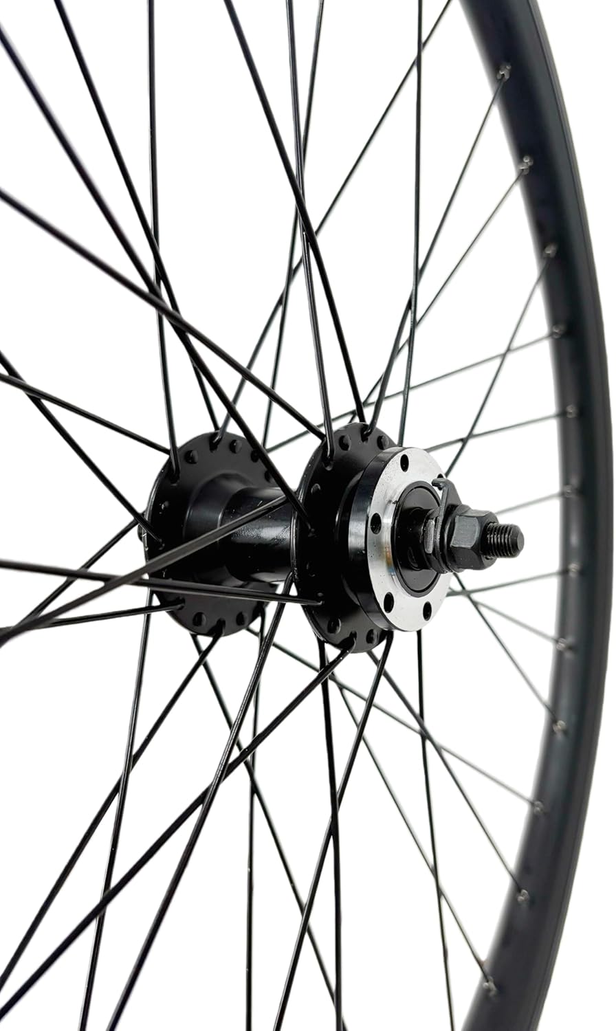 26 Inch E-Bike Front Wheel 36H Double Wall Aluminum Rim, 100mm Bolt-On Hub with 13G Spokes, Disc Brake Compatible, Fits 26x1.95/2.125 Tires for Mountain Road Bike Replacement