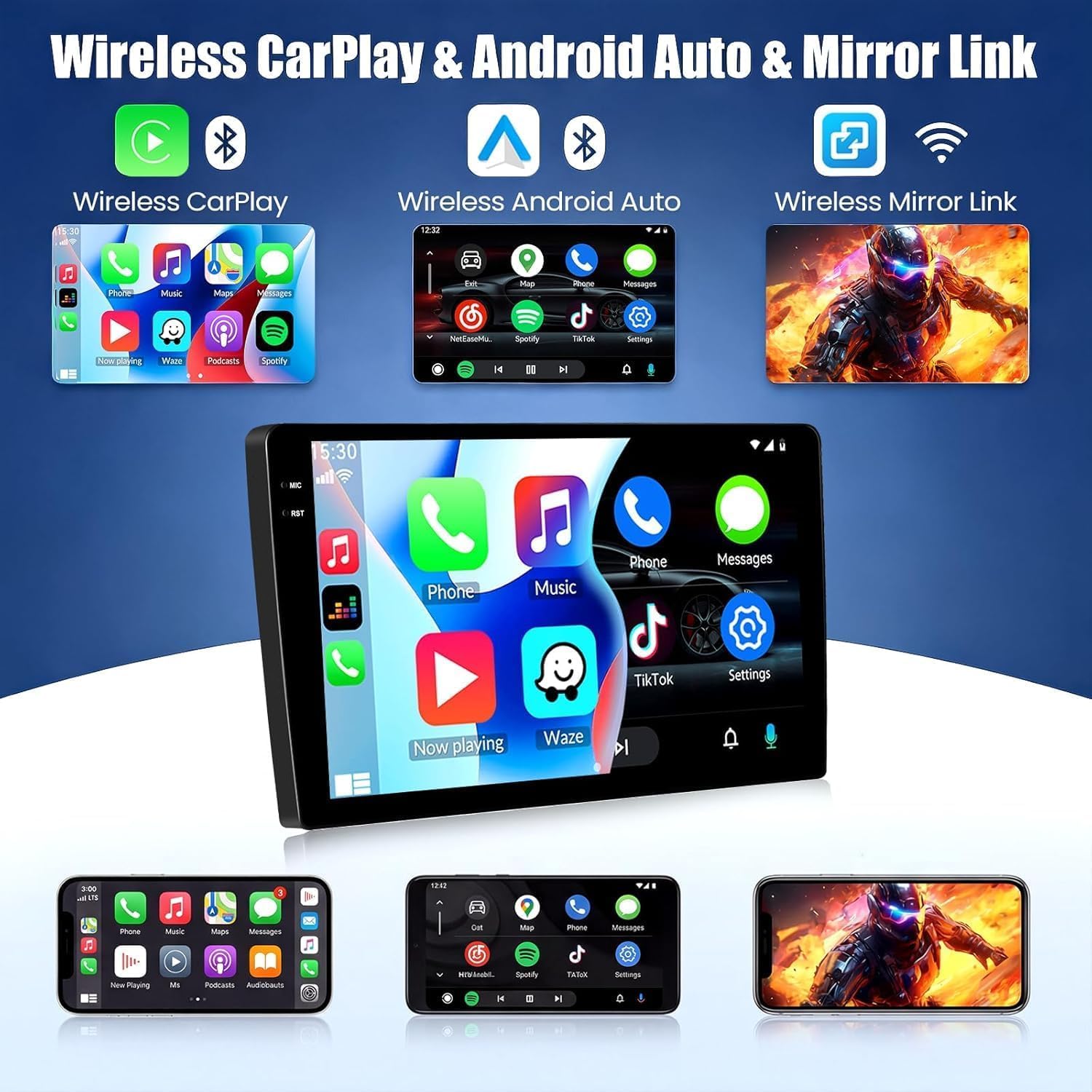 Android-Autoradio Für Dodge RAM 1500 2500 3500 4500 5500 2019-2024