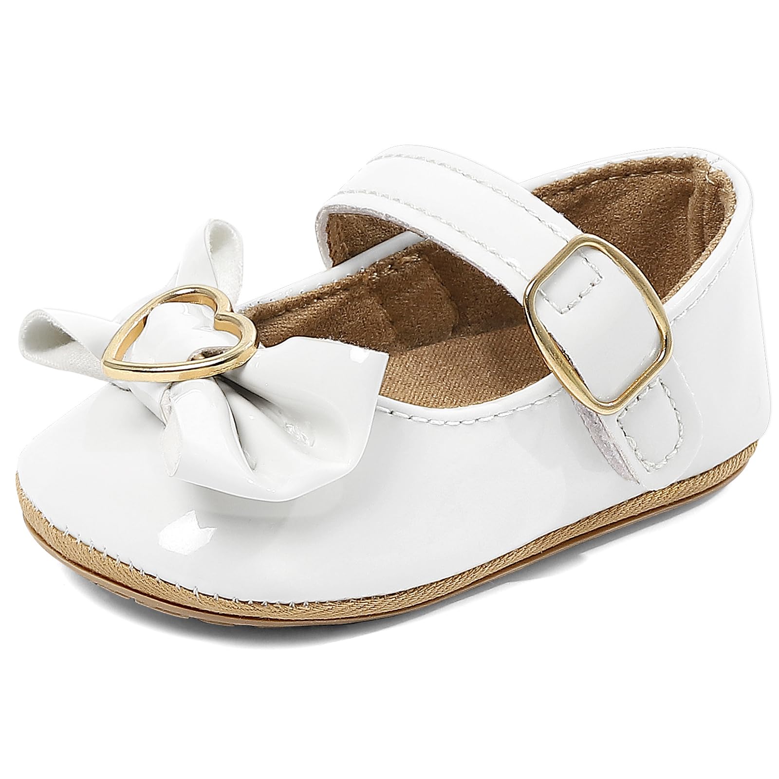 LACOFIA Baby Girls Anti-Slip First Walking Shoes Infant Bowknot Mary Jane Princess Party Shoes Prewalkers — view 11