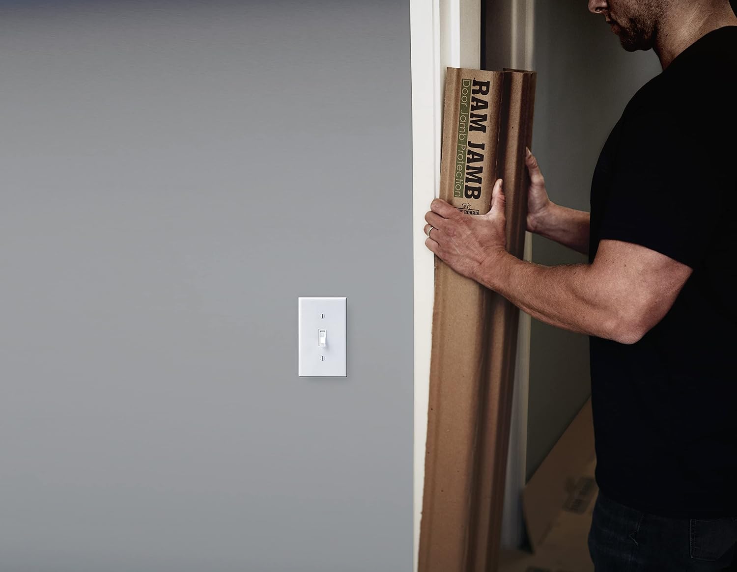 Ram Board RBJP 60 Brown Fiberboard 60" Ram Jamb, Door Jamb Protection