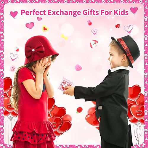 Miniatura 6 de Paquete de 30 juguetes esponjosos Mochi para el día de San Valentín para niños juguetes esponjosos Kawaii de San Valentín juguetes para apretar para