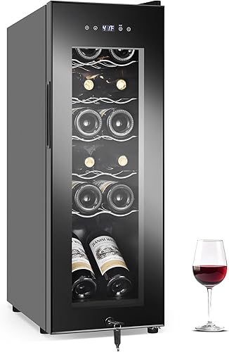 Miniatura 13 de Refrigerador de vino y bebidas, enfriador de bebidas de 24 pulgadas, doble zona con puerta de vidrio, refrigerador de bebidas debajo del mostrador