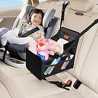 Vista 5 de Organizador de automóvil para niños, organizador de automóvil fácil de alcanzar y almacenamiento para asiento trasero entre asientos con caja