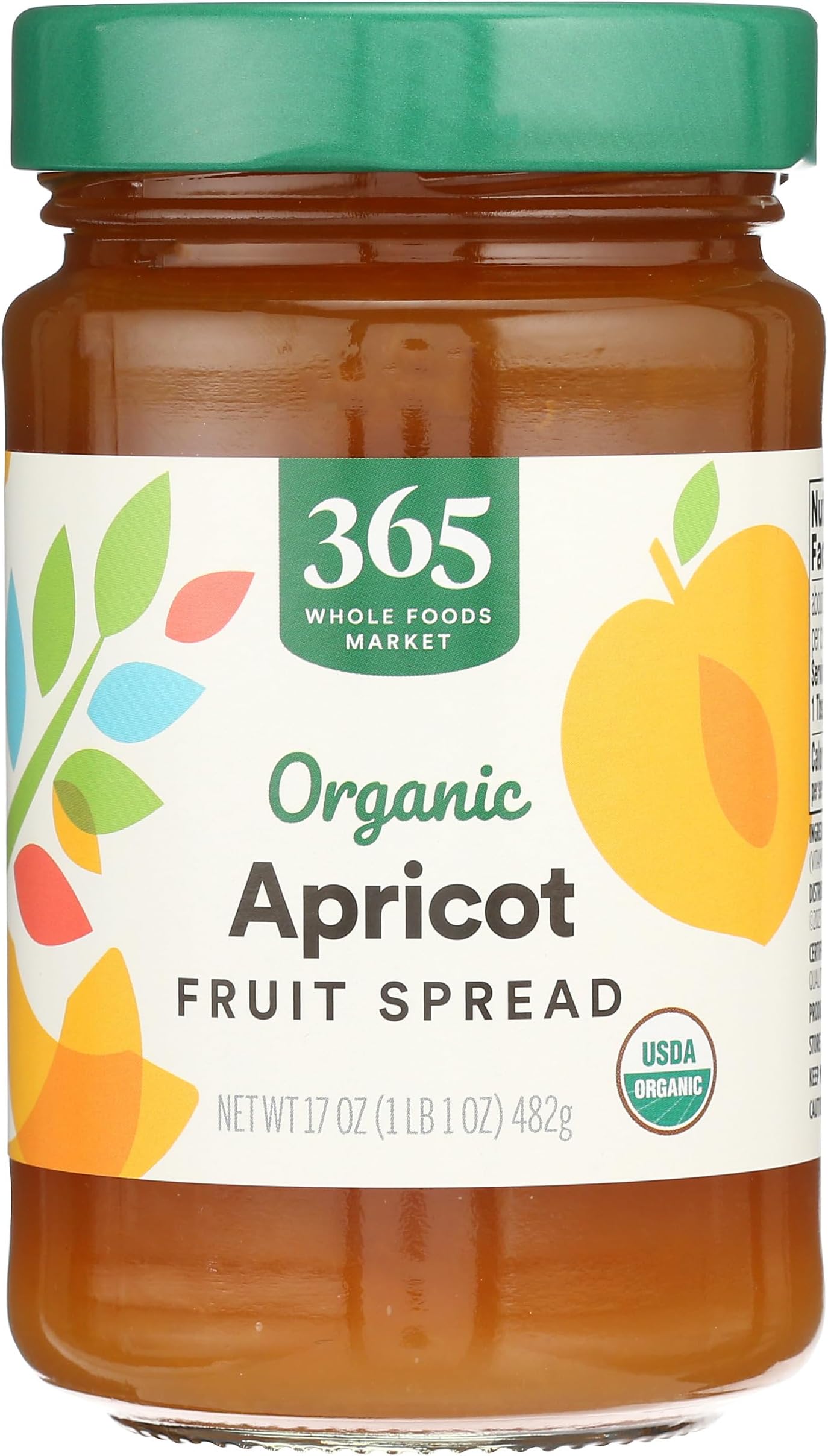Organic Apricot Fruit Spread, 17 Ounce