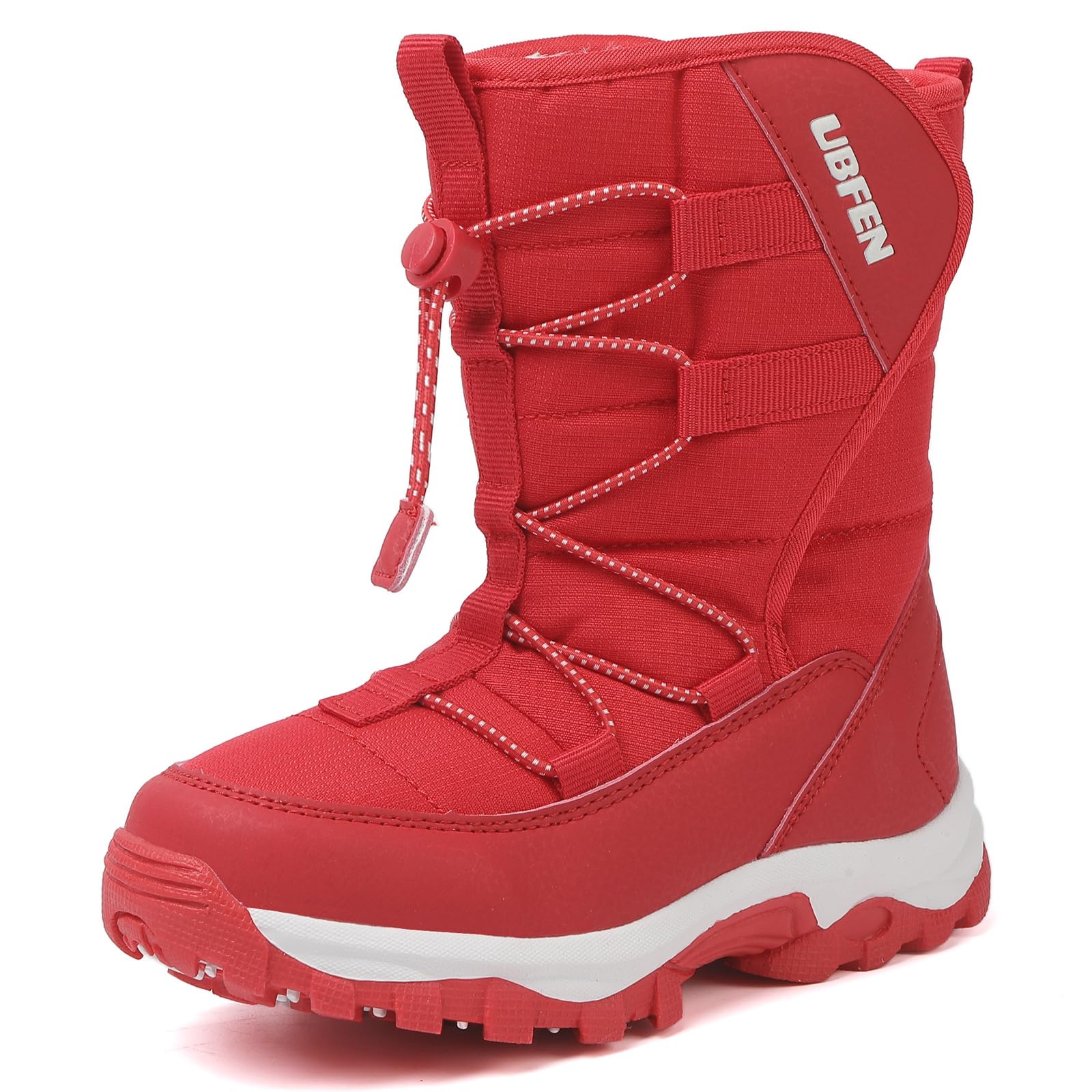 UBFEN Kids Snow Boots Water-Repellent Warm Winter Shoes for Boys Girls