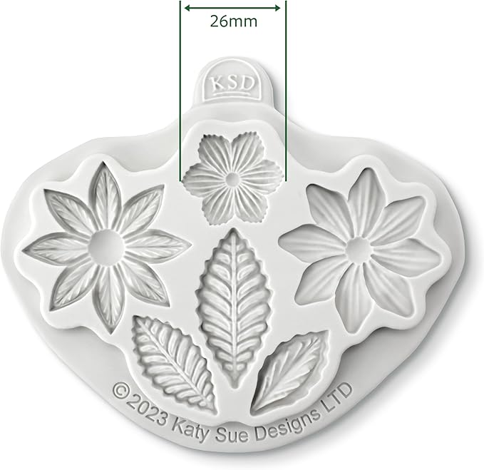 Molde de Silicona Katy Sue Fantasy Flores y Hojas para Repostería miniatura 4