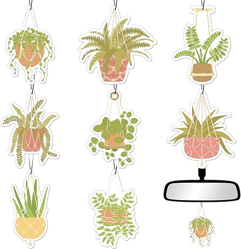 Paquete de 8 ambientadores colgantes de coche para mujeres, de larga duración, divertidos, accesorios de espejo de automóvil, ambientadores