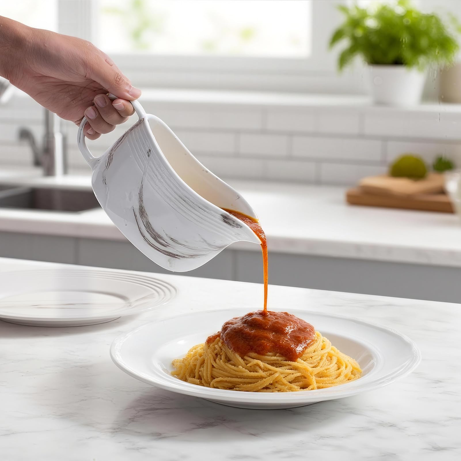 Amazon.com | Gravy Boat with Saucer, Large Ceramic Sauce Boat with