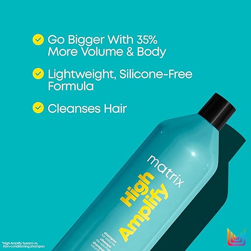 Miniatura 3 de MATRIX Total Results High Amplify Volumizing Shampoo  Instant Lift & Lasting Volume  Silicone-Free  For Fine Hair