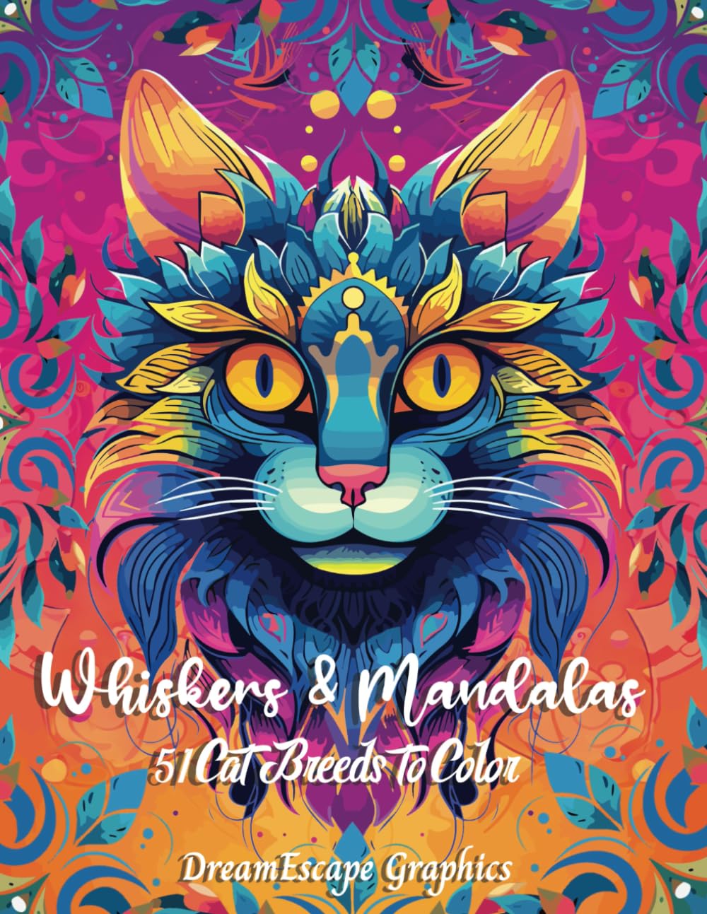 Whiskers & Mandalas: 51 Cat Breeds to Color