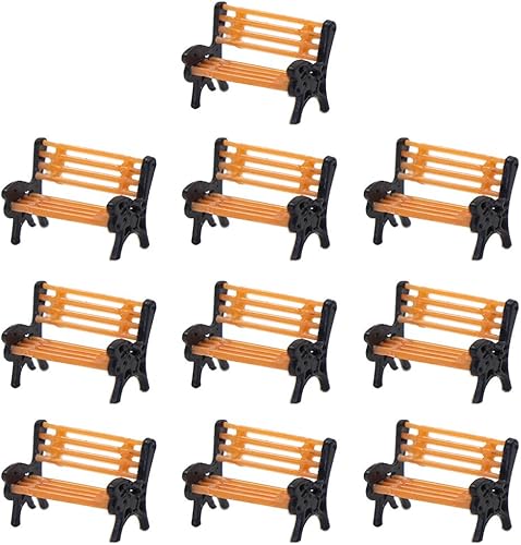 YZ150 10pcs banco de parque modelo tren 1:100 banco 0.5 in o 0.51 pulgadas silla Settee TT diseño ferroviario nuevo