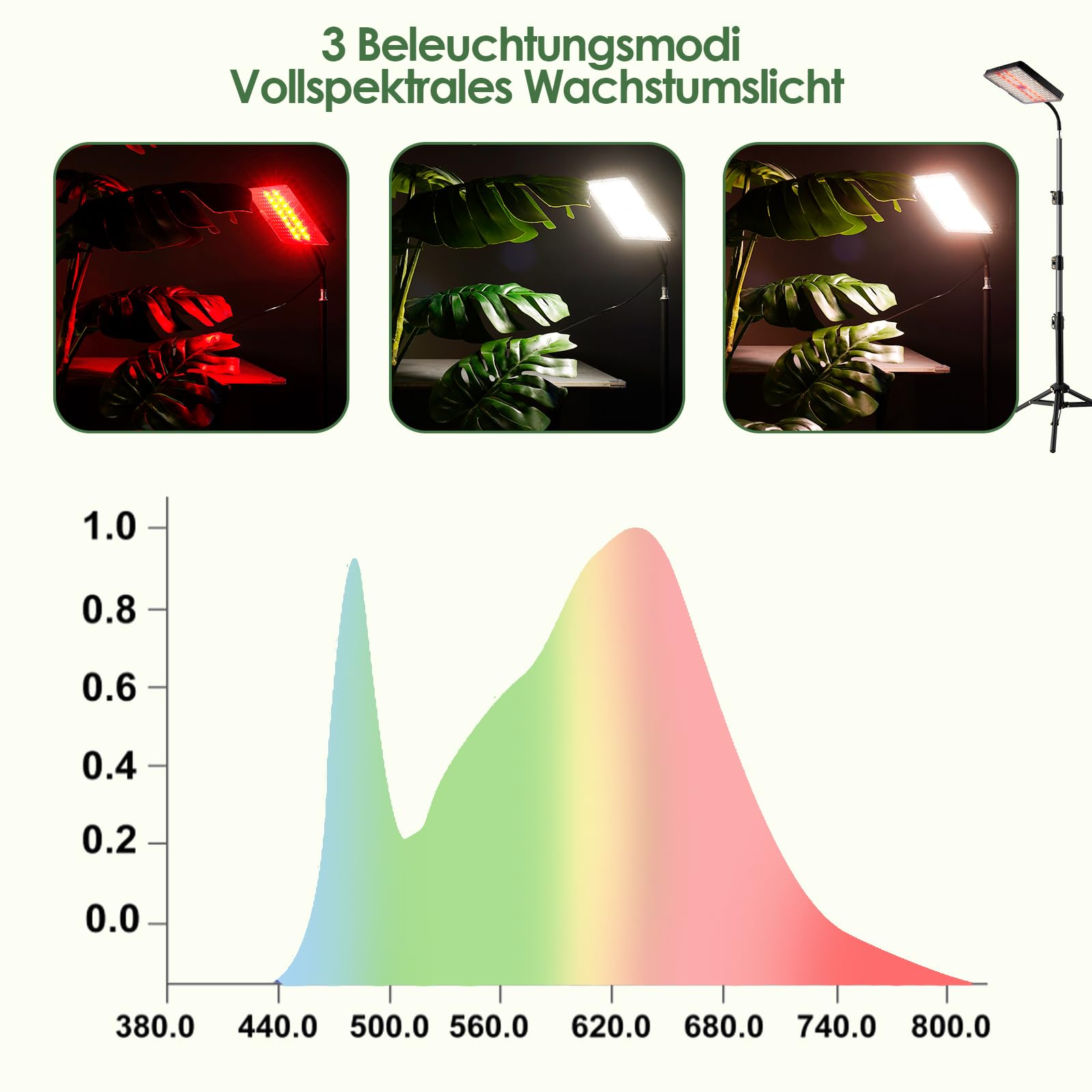 LED Pflanzenlampe Mit Timer & Fernbedienung – 242 LEDs, Vollspektrum, Höhenverstellbar Für Zimmerpflanzen