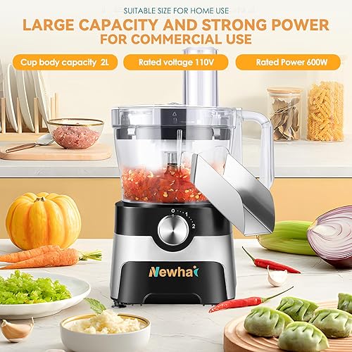 Miniatura 6 de Newhai 5 en 1 Picador comercial de verduras procesador de alimentos Dicer eléctrico rebanador triturador de cebolla primavera cortador circular