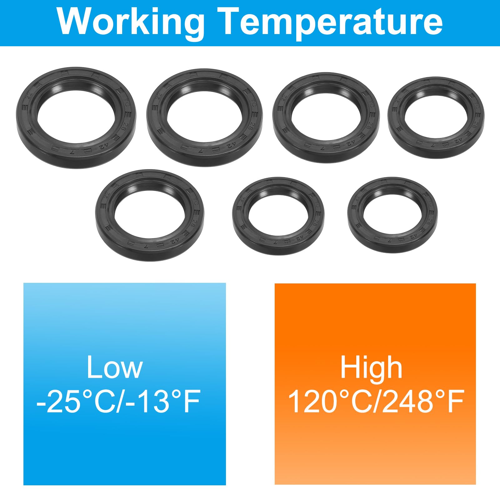 EAI 55mm X 100mm X 10mm TC Double Lip Oil Seal W/Spring – Nitrile Rubber, Metal Case, For Automotive & Machinery - View #5