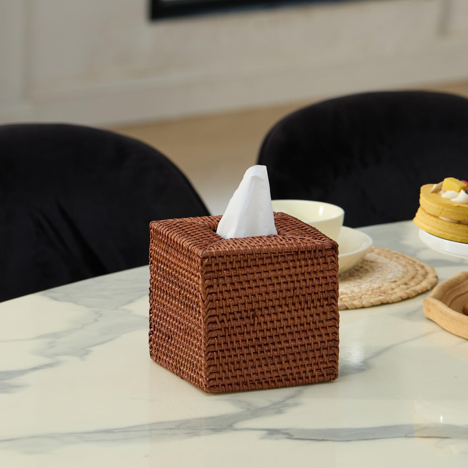 Target Rattan Tissue Box Snapklik.com : 2 Pack Square Rattan Tissue Box Cover