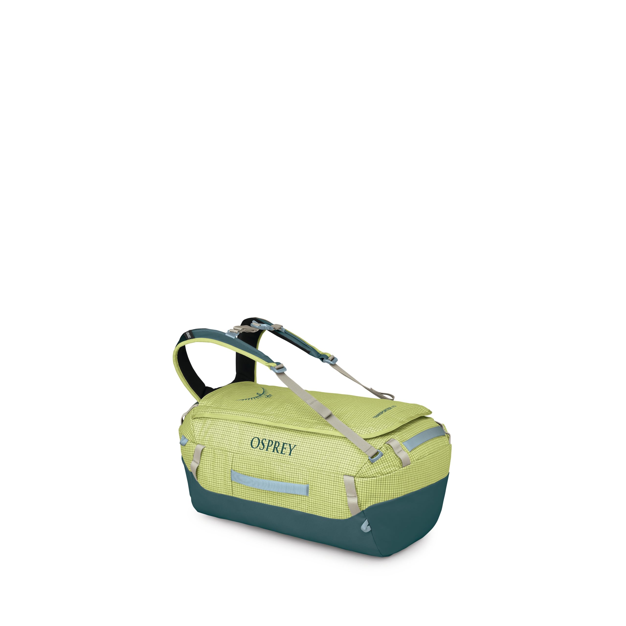 Osprey Transporter 40L Lightweight Travel Duffel Backpack, Yellow OS | gear bag, weekender, water resistant, travel gear protection, Yellow color, OS size