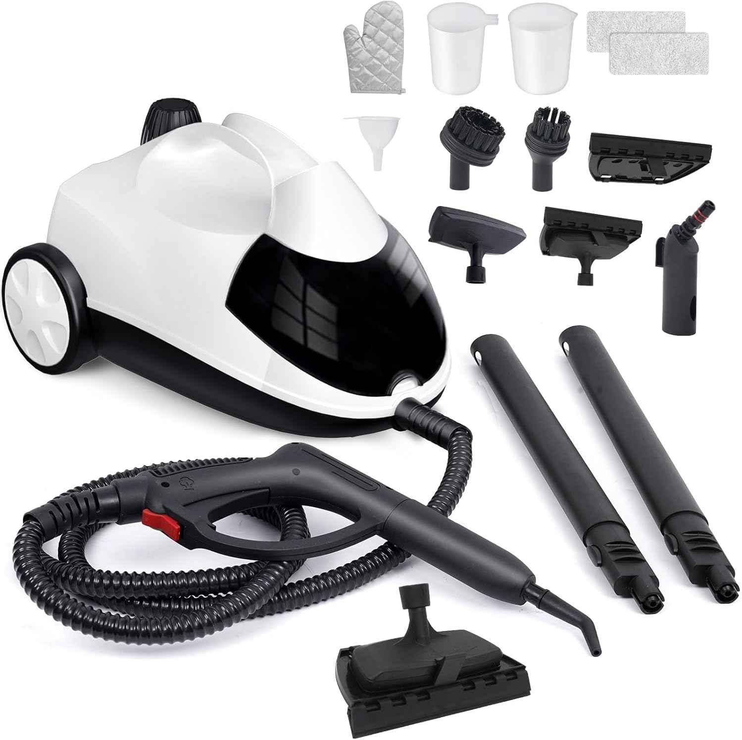 Steam Cleaner 1 5L Steamer for Cleaning Fast Heating 6-in-1 Multi-Surface with 8 Accessories UL499 Certified Portable High