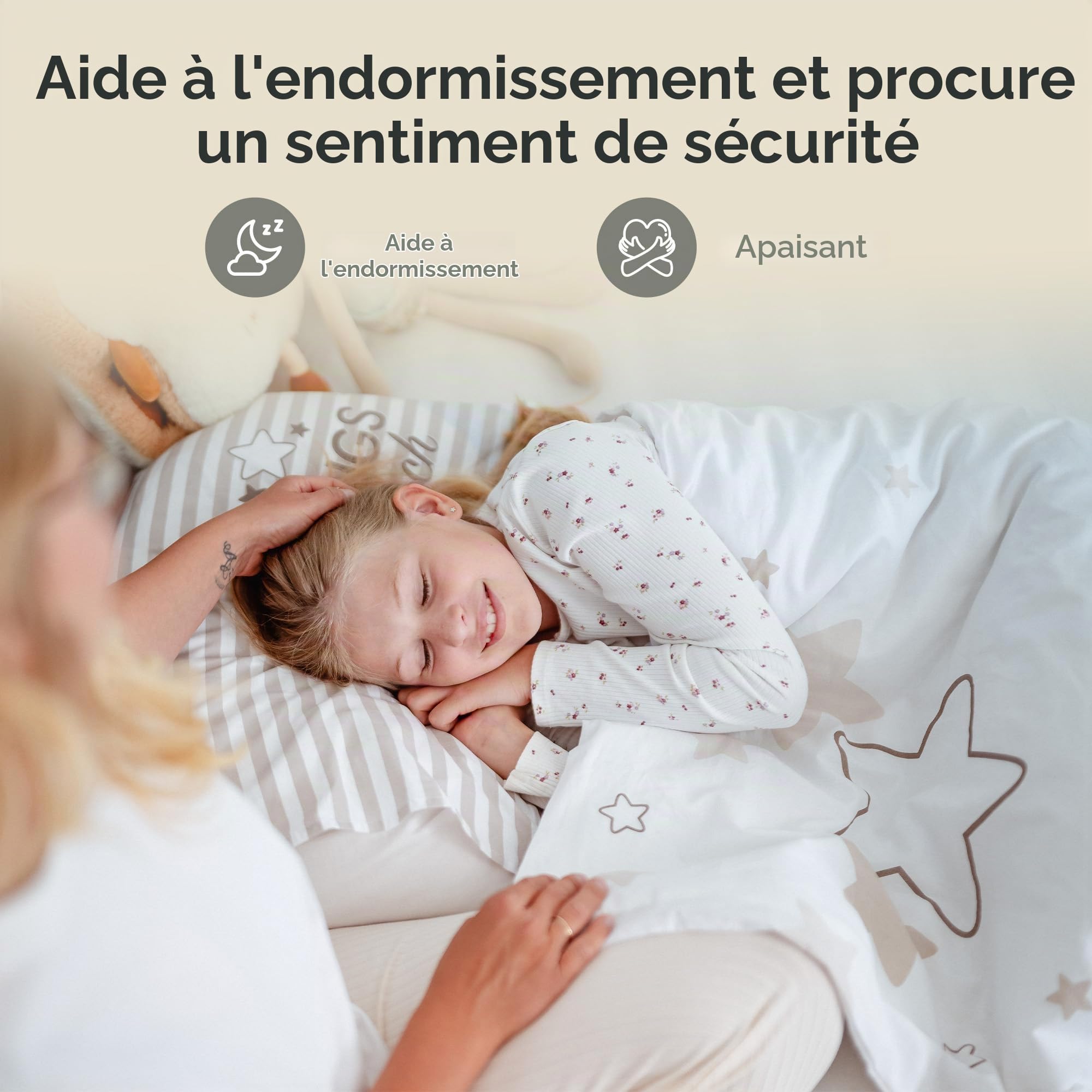 LUNOVA Couverture lestée pour enfant [Nouveau 2025] | 2 kg | 90 x 120 cm – Coton Oekotex [Poids corporel 15-25 kg] Lavable Couverture thérapeutique pour se détendre