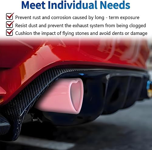 Miniatura 6 de Punta de escape de automóvil de 2.5 pulgadas, entrada universal, modificación del tubo de escape de automóvil, tubo trasero de garganta, punta