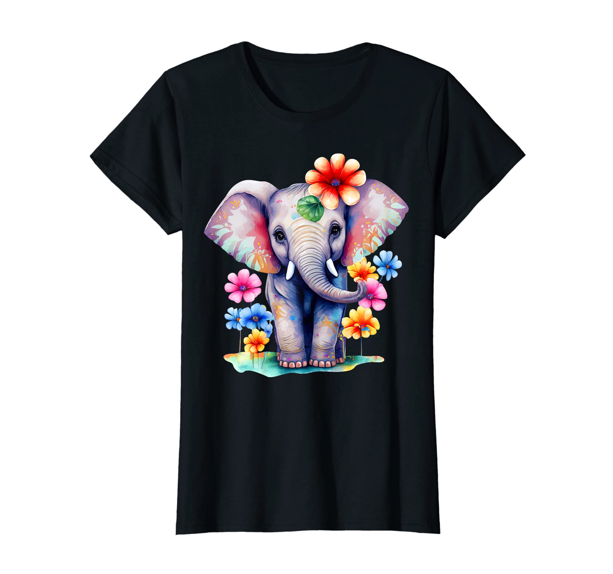 Cute baby animal Elephant Elephants GiftsElephant Elephants present, Cute baby elephant woman ladies T-Shirt