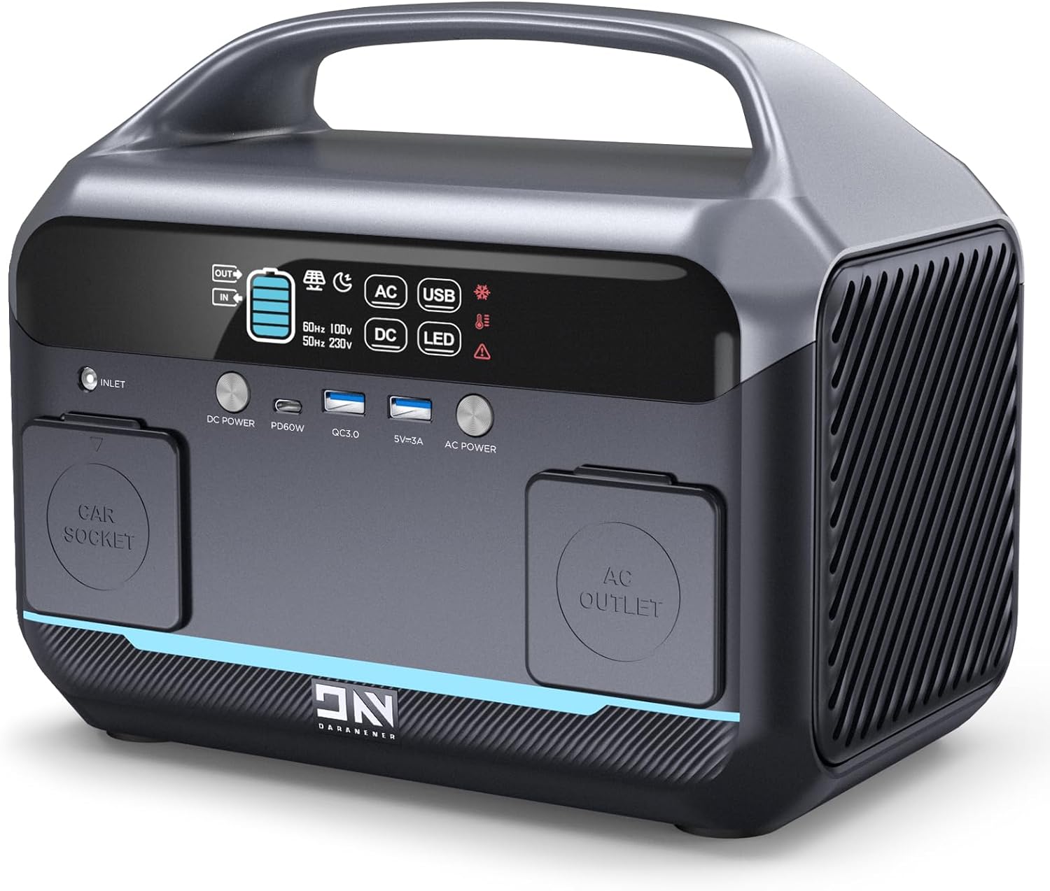 Portable Power Station 300W,268.8Wh (600W Surge) LiFePO4 Solar Generator with USB-C PD60W, 110V Pure Sine Wave AC Outlet Outdoor Quiet Generators for CPAP Home Use Camping Outage NEO 300W Black