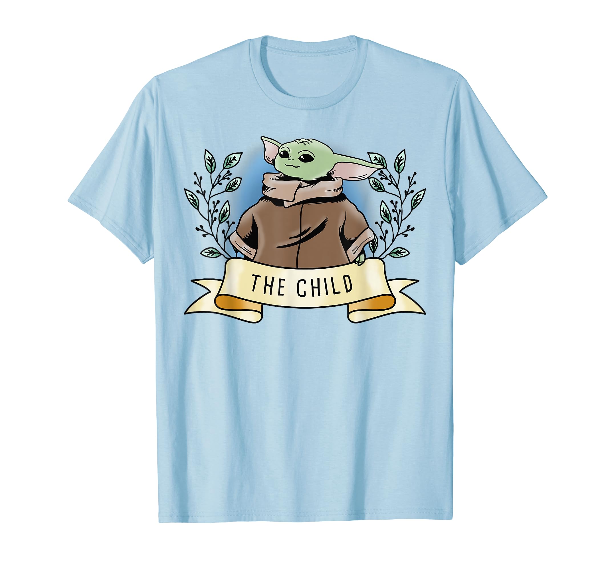 Star Wars The Mandalorian The Child Banner Portrait T-Shirt, Black