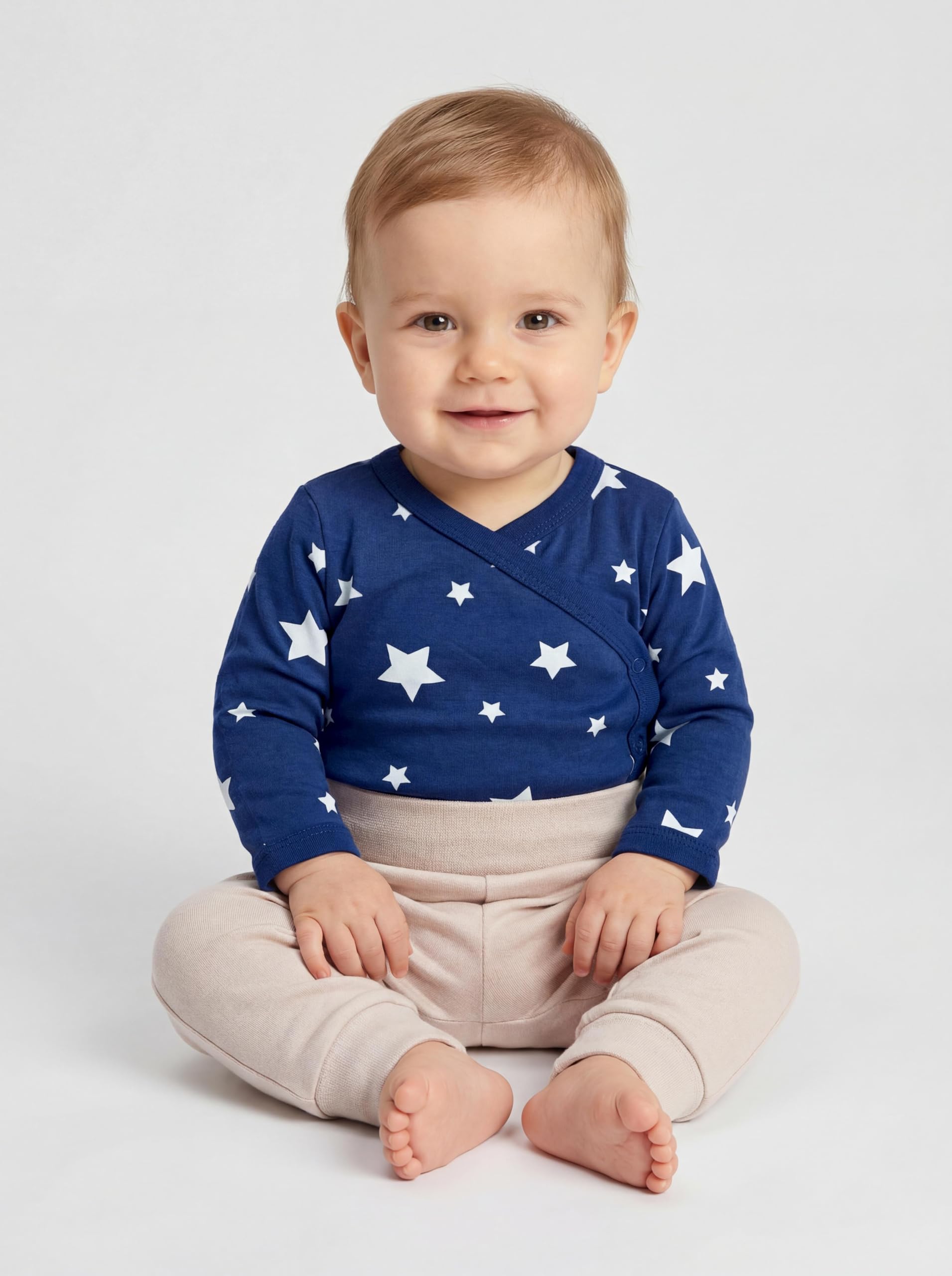 TupTam Camiseta Manga Larga para Bebé Niño, Paquetes de 5