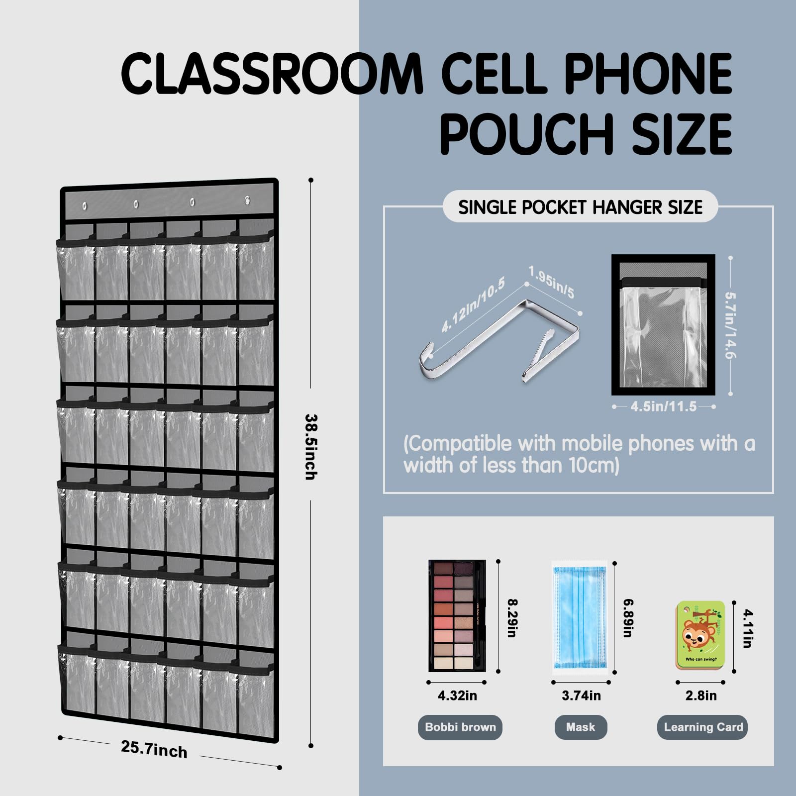 Organizador De Bolsillo Para Aula, 30 Bolsillos, Soporte Para Calculadora De Teléfonos Celulares, Para Almacenamiento En