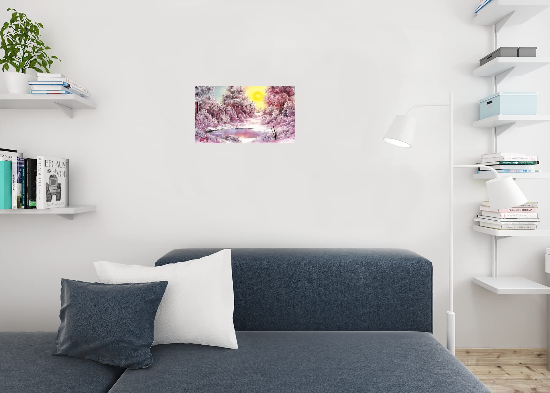 Amazon.com: Bob Ross Winter Sun Cool Wall Art Print Poster 18x12