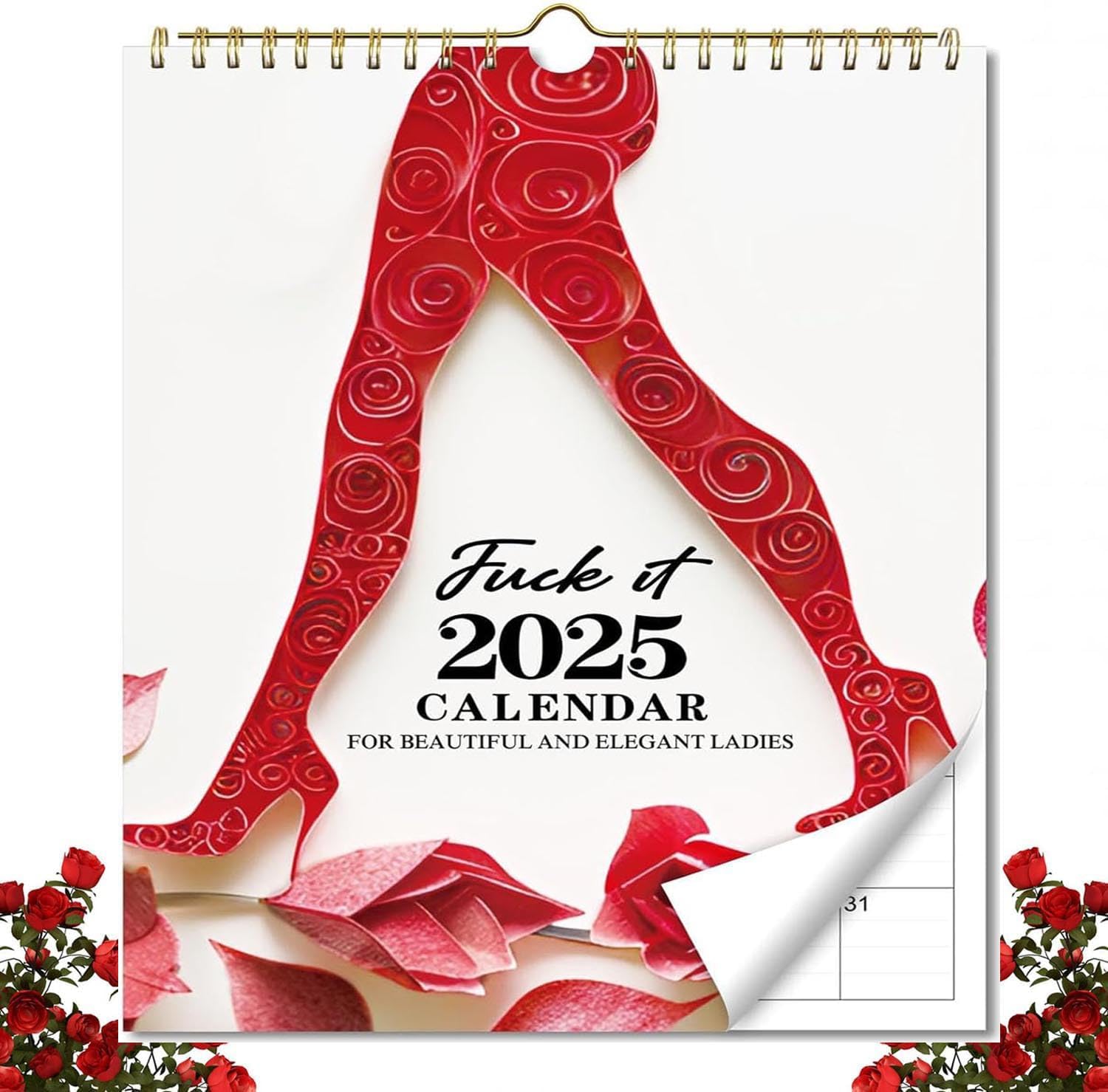 2025 Fu*ck it Wall Calendar,2025 Calendar For Tired Ass Women,12-Month Funny Swear Word Planner Monthly Calendar,Easy Suspension,Christmas Andnew Year Gift For Women,11×8.5 in