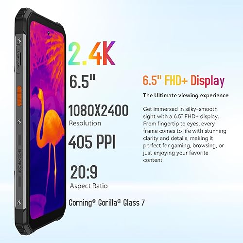 Miniatura 6 de Blackview Teléfono inteligente resistente desbloqueado, 2023 BV8900 (cámara de imagen térmica FLIR) Teléfono resistente, 16GB RAM+256GB ROM (hasta