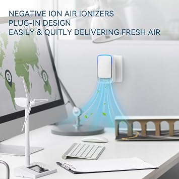 Air Ionizers for Home, Plug In Negative Ion for Bedroom, 4 Pack